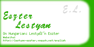 eszter lestyan business card